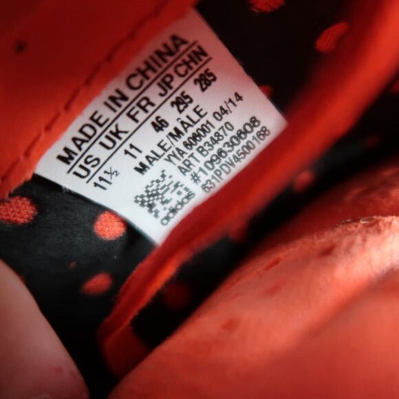 Adidas Shoes Mens 11.5 Sneakers Ultra Boost Trainers Reveal Black Orange Running - Picture 11 of 11